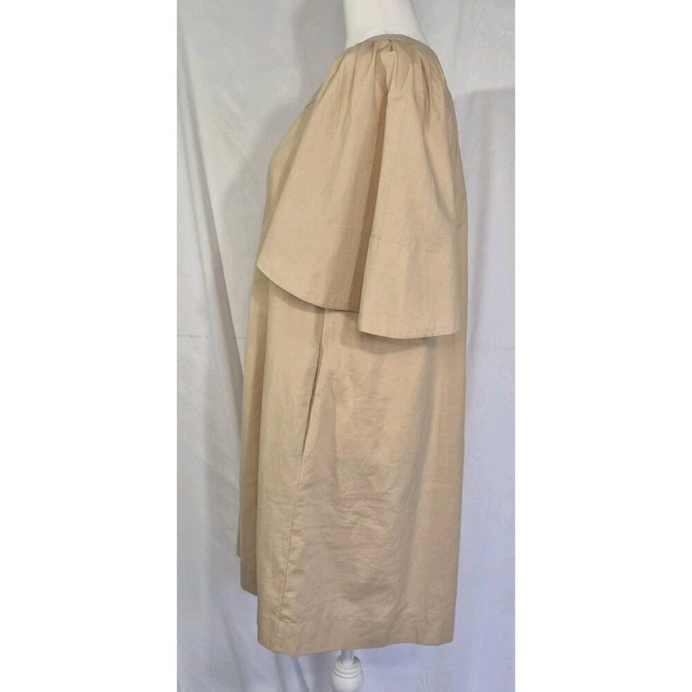 New Pomander Place Tuckernuck Khaki Finley Flutter Sleeve Mini Dress Small - Picture 5 of 9